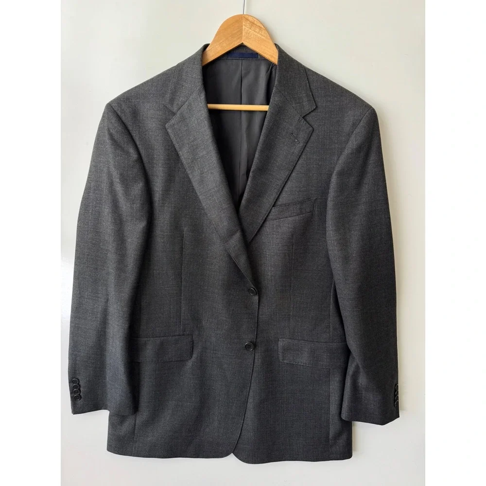 Loro Piana Daniel Cremieux Gray Wool Blazer Sport Coat‎ Size 42R